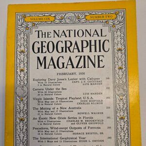 National Geographic Magazine–February 1956 | Exploring Davy Jones’s Locker with